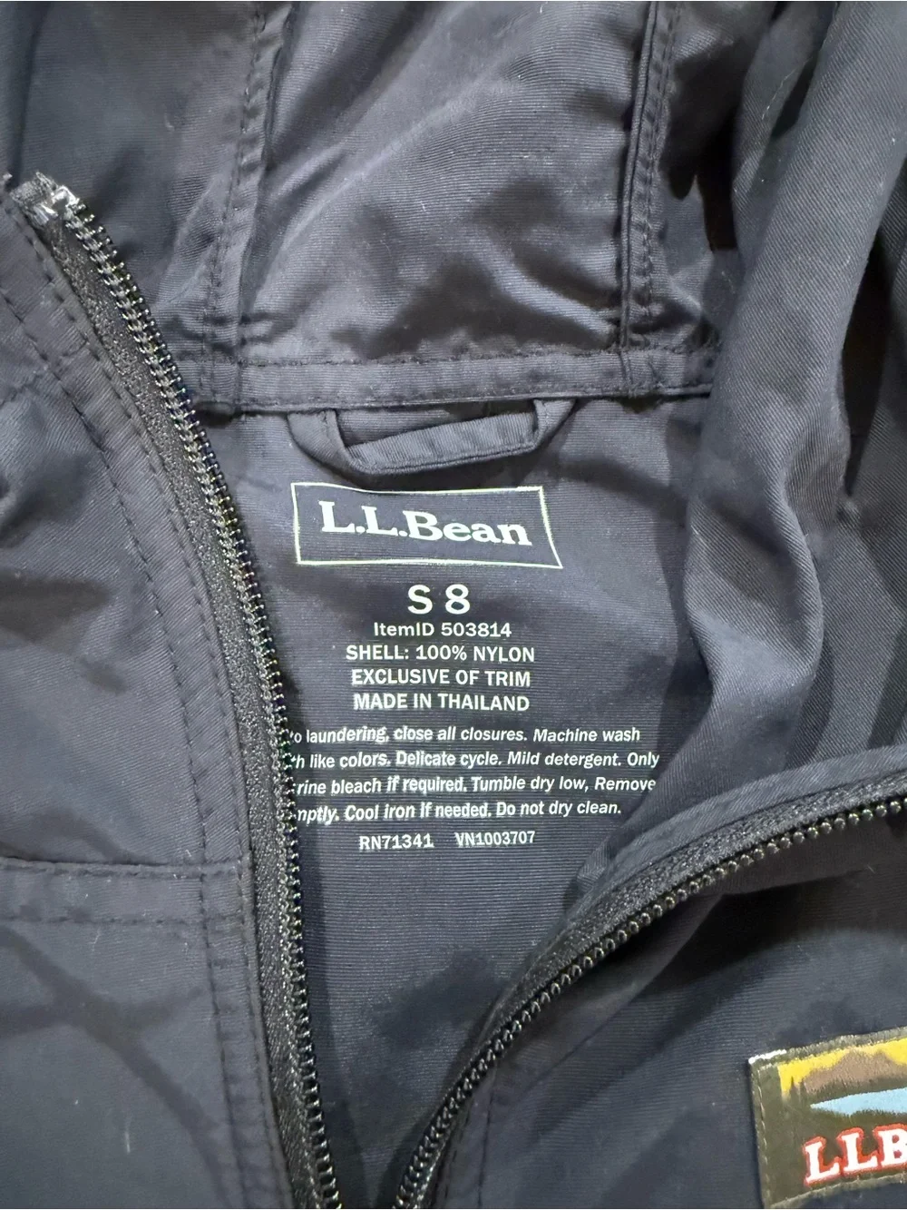 L.L. Bean Black Kids Jacket